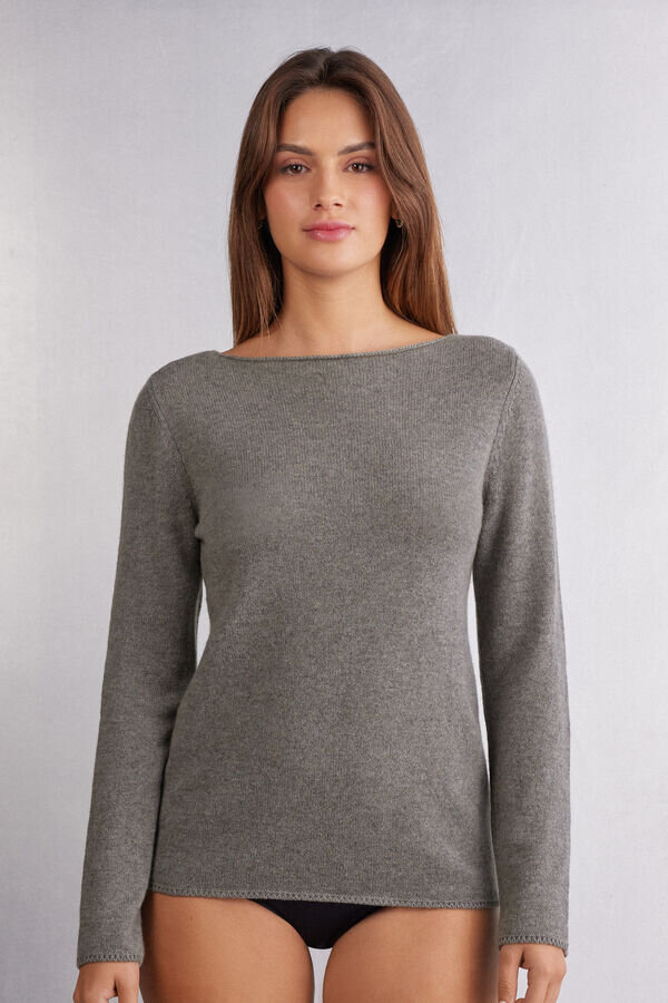 1 Top a maniche lunghe in cashmere 1 Top a maniche lunghe in cashmere