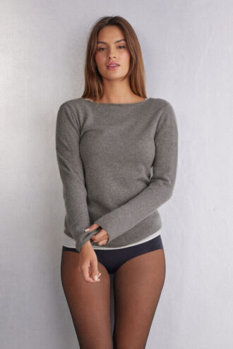 1 Top a maniche lunghe in cashmere