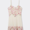 Babydoll in tulle e pizzo con stampa Pretty Flowers