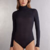 Body con collo alto in modal ultraleggero e cashmere Body con collo alto in modal ultraleggero e cashmere