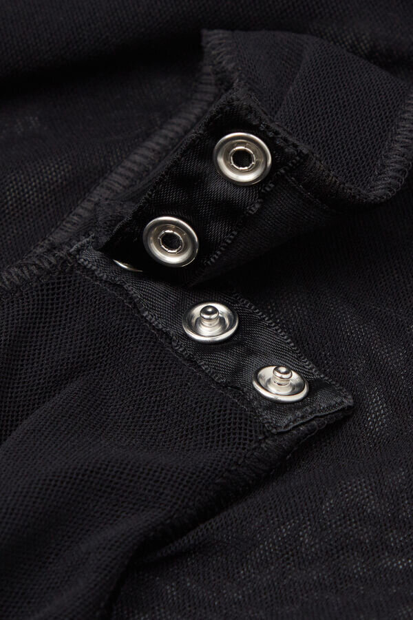 Body in tulle con collo alto Body in tulle con collo alto