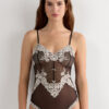 Body in tulle e Lace Bodysuit Pretty Flowers Body in tulle e Lace Bodysuit Pretty Flowers