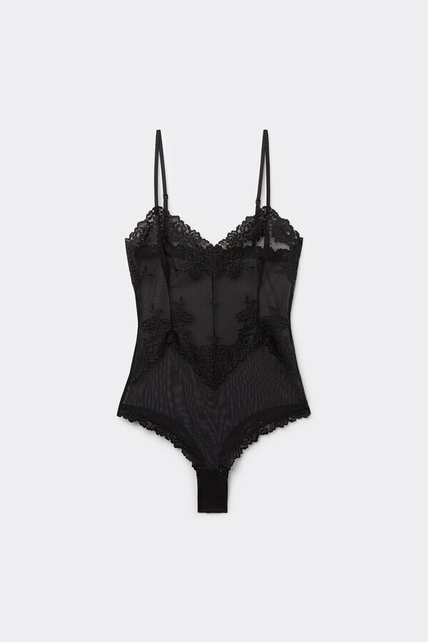 Body in tulle e Lace Bodysuit Pretty Flowers Body in tulle e Lace Bodysuit Pretty Flowers