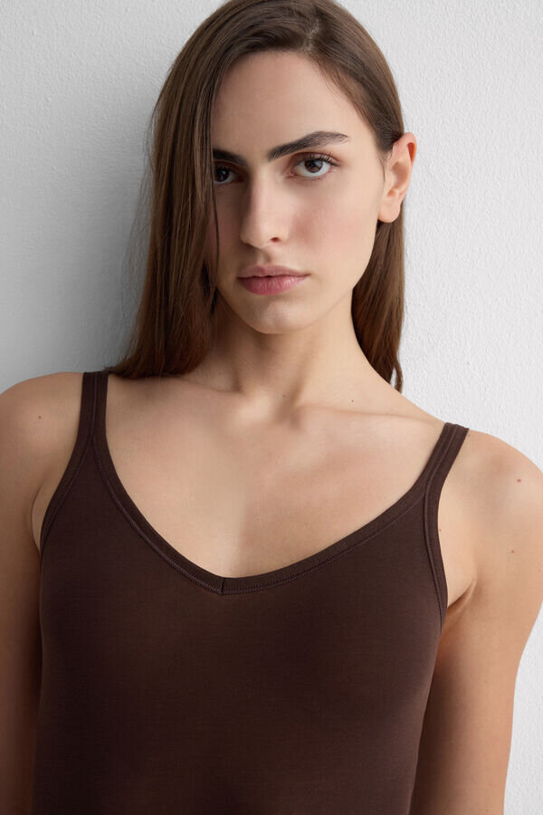 Body senza maniche in cotone ultraleggero Body senza maniche in cotone ultraleggero