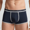 Boxer in cotone fresco naturale con logo