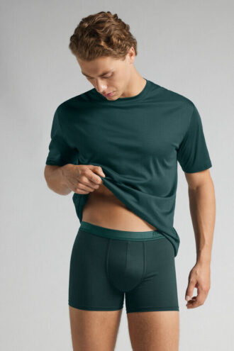 Boxer in cotone mercerizzato di alta qualità con logo