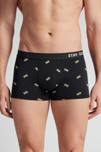 Boxer in cotone superiore con stampa Money