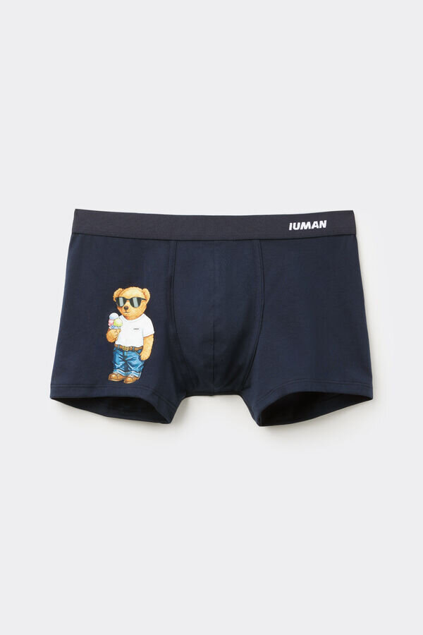 Boxer in cotone superiore con stampa orsacchiotto gelato Boxer in cotone superiore con stampa orsacchiotto gelato