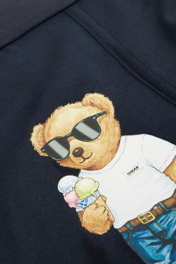 Boxer in cotone superiore con stampa orsacchiotto gelato Boxer in cotone superiore con stampa orsacchiotto gelato