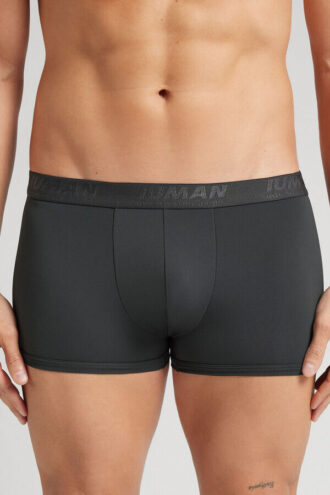 Boxer in microfibra con logo