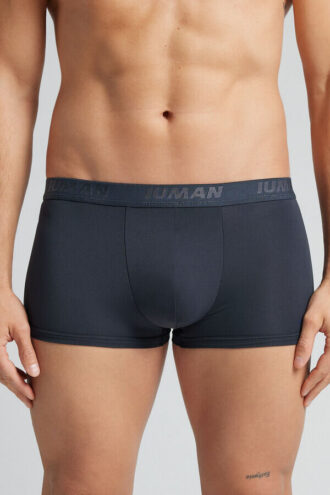 Boxer in microfibra con logo