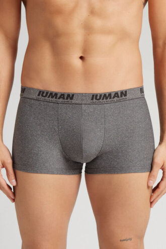 Boxer in microfibra con logo