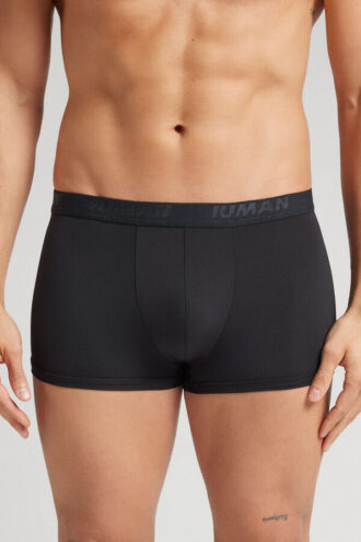 Boxer in microfibra con logo