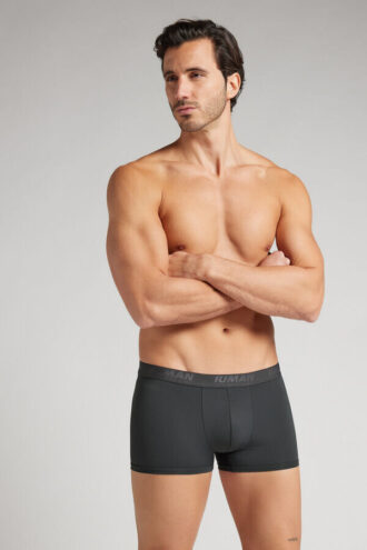 Boxer in microfibra con logo