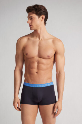 Boxer in microfibra con logo