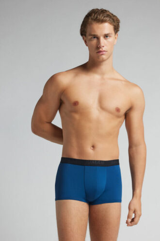 Boxer in microfibra con logo