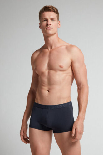 Boxer in microfibra con logo