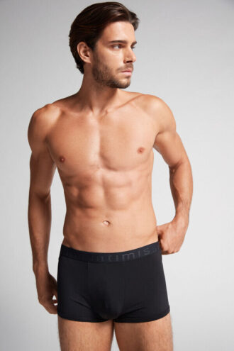 Boxer in microfibra con logo