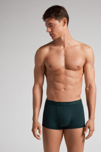 Boxer in microfibra con logo