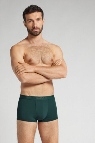 Boxer in microfibra con logo