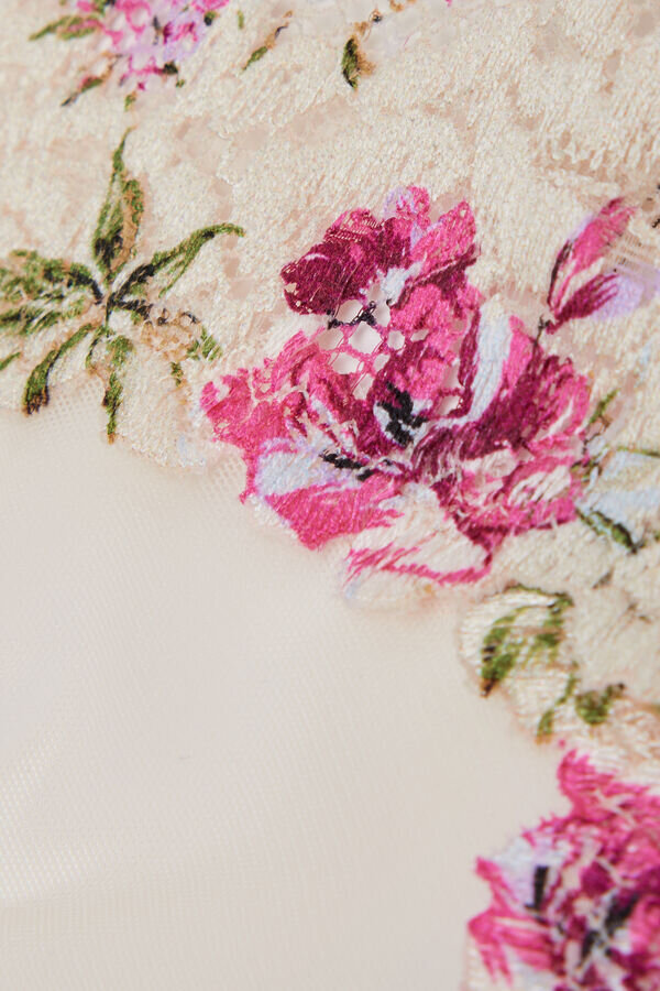 Brazilian Slip Pretty Flowers Print Brazilian Slip Pretty Flowers Print