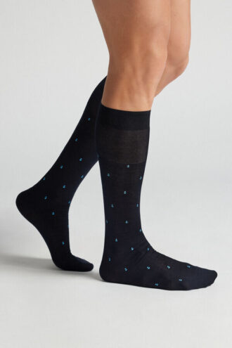 Calze al ginocchio in filato Lisle