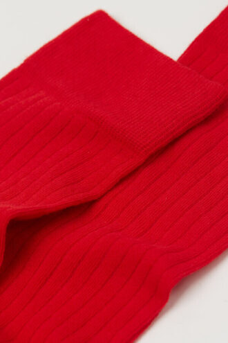 Calze al ginocchio in morbido cotone a costine