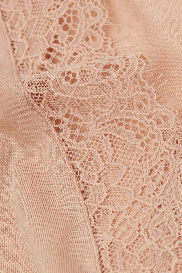 Camicia a maniche lunghe in cashmere ultraleggero con pizzo Camicia a maniche lunghe in cashmere ultraleggero con pizzo