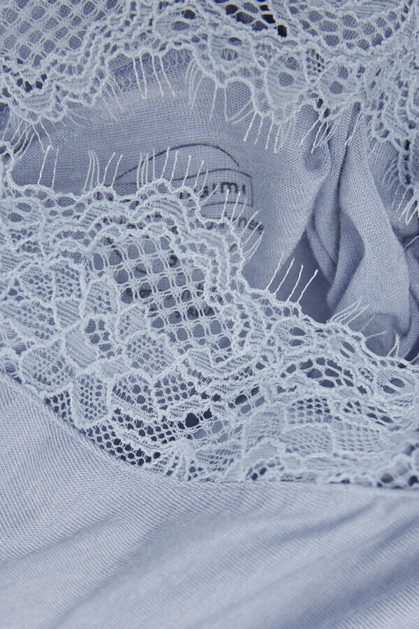 Camicia a maniche lunghe in cashmere ultraleggero con pizzo Camicia a maniche lunghe in cashmere ultraleggero con pizzo