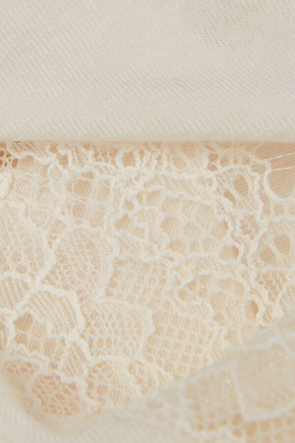 Camicia a maniche lunghe in cashmere ultraleggero con pizzo Camicia a maniche lunghe in cashmere ultraleggero con pizzo