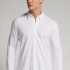 Camicia a maniche lunghe in cotone fiammato