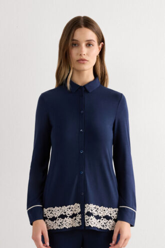 Camicia con bottoni Pretty Flowers in modal