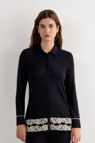 Camicia con bottoni Pretty Flowers in modal