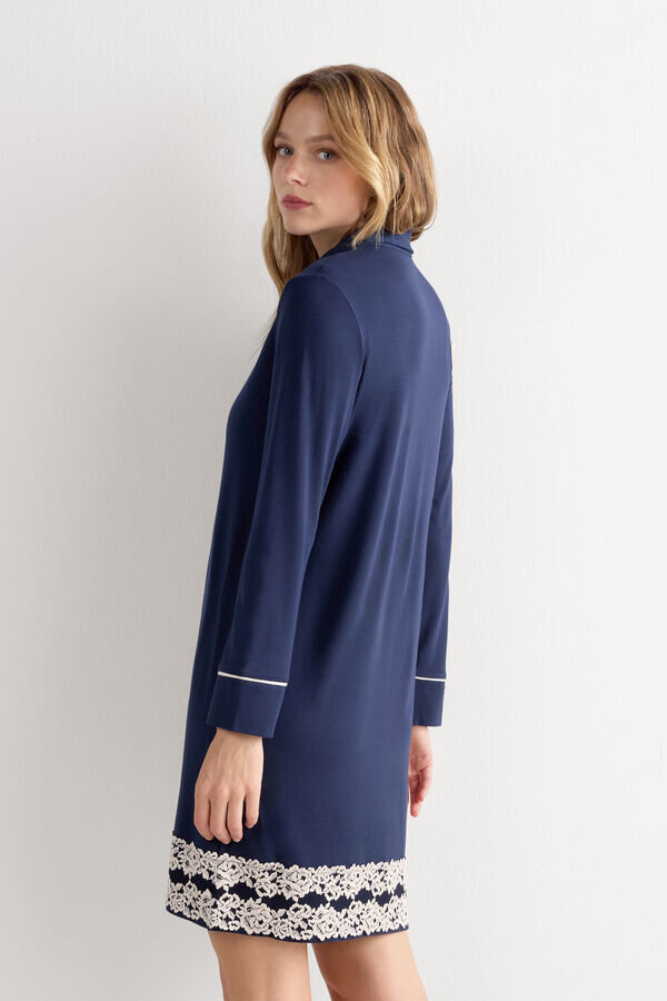 Camicia da notte con apertura frontale Pretty Flowers Camicia da notte con apertura frontale Pretty Flowers