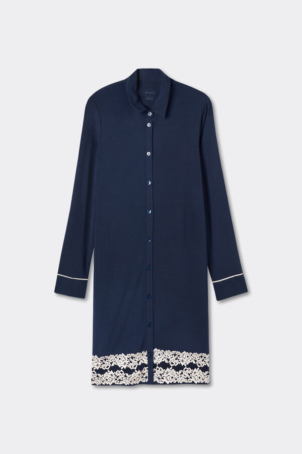 Camicia da notte con apertura frontale Pretty Flowers Camicia da notte con apertura frontale Pretty Flowers