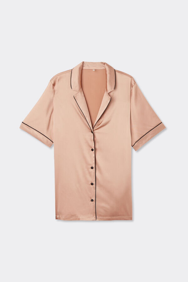 Camicia da uomo in seta a maniche corte Camicia da uomo in seta a maniche corte