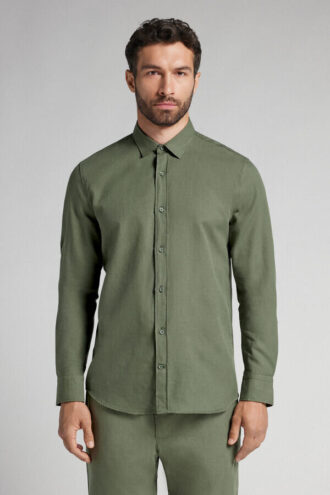 Camicia in lino e cotone