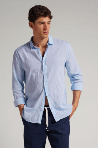 Camicia in lino e cotone