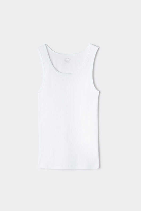 Canotta a costine in cotone di alta qualità Canotta a costine in cotone di alta qualità