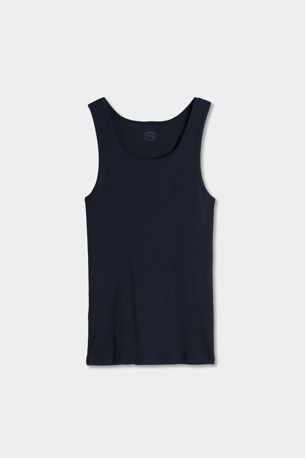 Canotta a costine in cotone di alta qualità Canotta a costine in cotone di alta qualità