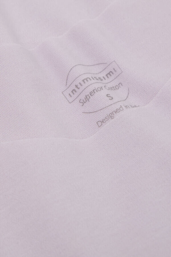 Canotta in cotone con scollo rotondo e bordi grezzi Canotta in cotone con scollo rotondo e bordi grezzi