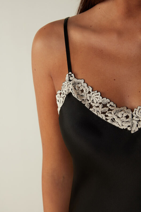 Canotta in seta con spalline sottili Pretty Flowers Canotta in seta con spalline sottili Pretty Flowers