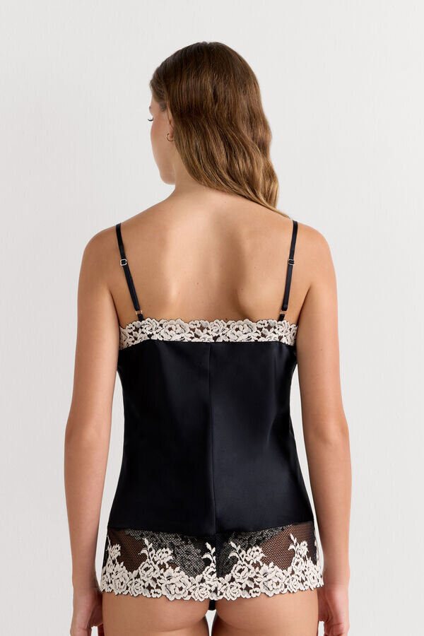 Canotta in seta con spalline sottili Pretty Flowers Canotta in seta con spalline sottili Pretty Flowers