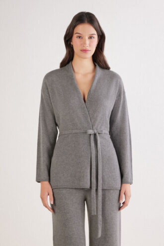 Cardigan con cintura in 1 cashmere