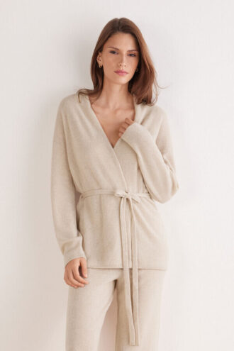 Cardigan con cintura in 1 cashmere