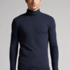 Maglia a maniche lunghe con collo alto in modal e cashmere Maglia a maniche lunghe con collo alto in modal e cashmere