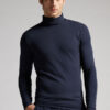 Maglia a maniche lunghe con collo alto in modal e cashmere Maglia a maniche lunghe con collo alto in modal e cashmere