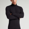 Maglia a maniche lunghe con collo alto in modal e cashmere Maglia a maniche lunghe con collo alto in modal e cashmere