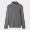 Maglia a maniche lunghe con collo alto in modal e cashmere Maglia a maniche lunghe con collo alto in modal e cashmere