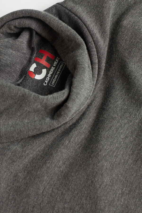 Maglia a maniche lunghe con collo alto in modal e cashmere Maglia a maniche lunghe con collo alto in modal e cashmere